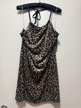 wild fable Leopard-Print Dress in Black and Tan